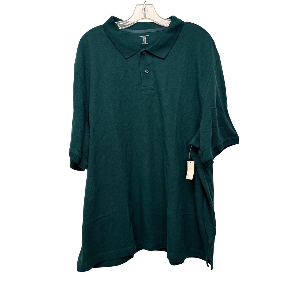 Amazon Essentials Mens XXL Green Regular Fit Cotton Short‎ Sleeve Polo Shirt